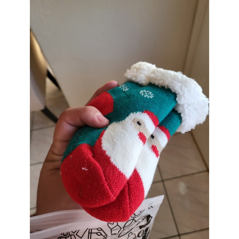 American Trends Baby Slipper Socks Christmas Toddler Fuzzy Socks Warm Fleece Non
